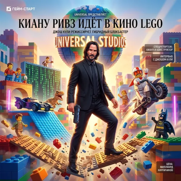 Обложка Киану Ривз сыграет главную роль в фильме по Lego