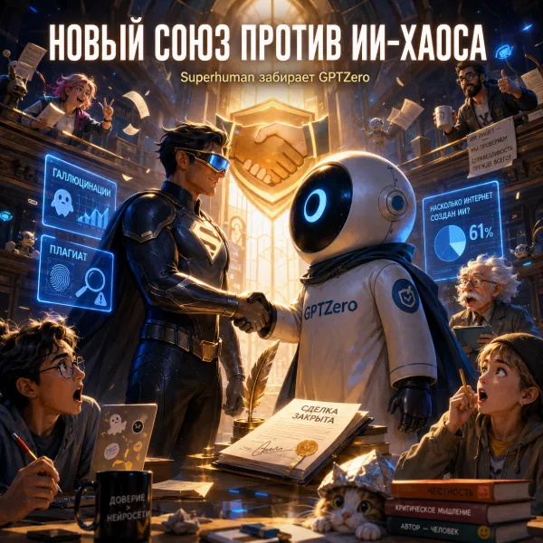 Обложка Grammarly научилась ловить нейросети: Superhuman купила «детектор ИИ» GPTZero