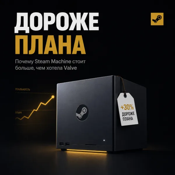 Обложка Valve объяснили высокую цену Steam Machine: дефицит компонентов и AI-бум