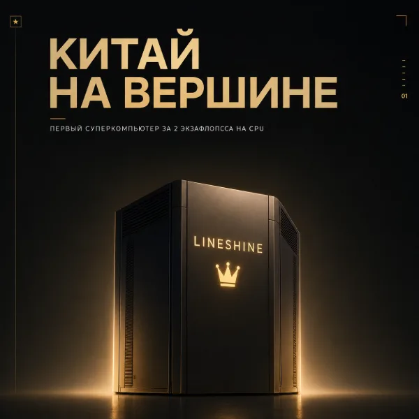 Обложка Китайский суперкомпьютер LineShine возглавил рейтинг TOP500, обойдя американский El Capitan
