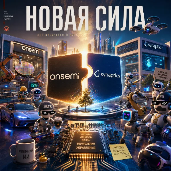 Обложка Onsemi приобретает Synaptics за $7 миллиардов: ставка на рынок Physical AI