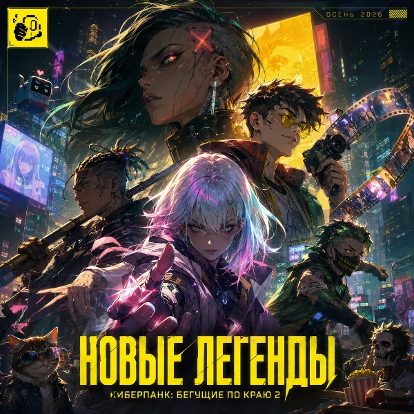 Обложка Netflix, Studio Trigger и CD Projekt Red официально подтвердили выход Cyberpunk: Edgerunners 2 осенью 2026 года