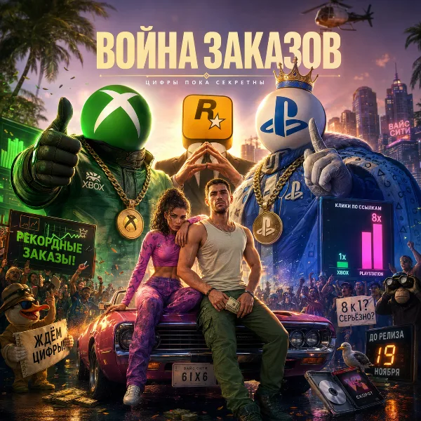 Обложка Xbox опроверг данные о превосходстве предзаказов GTA 6 на PS5 «8 к 1»