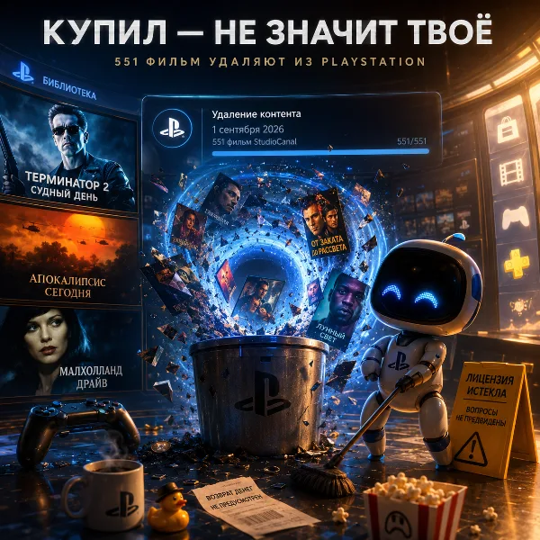 Обложка Sony удалит 551 фильм StudioCanal из библиотек пользователей PlayStation в Великобритании
