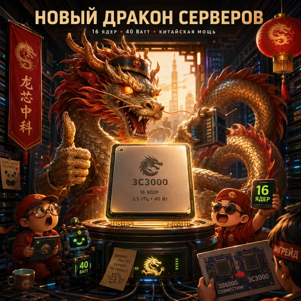 Обложка Loongson представила 16-ядерный серверный процессор 3C3000