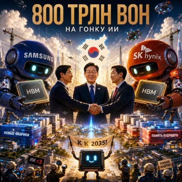 Обложка Южная Корея представила план инвестиций в $520 млрд для расширения производства чипов