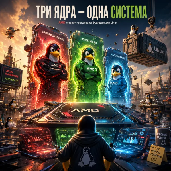 Обложка AMD представила в Linux поддержку ядер сверхнизкого энергопотребления