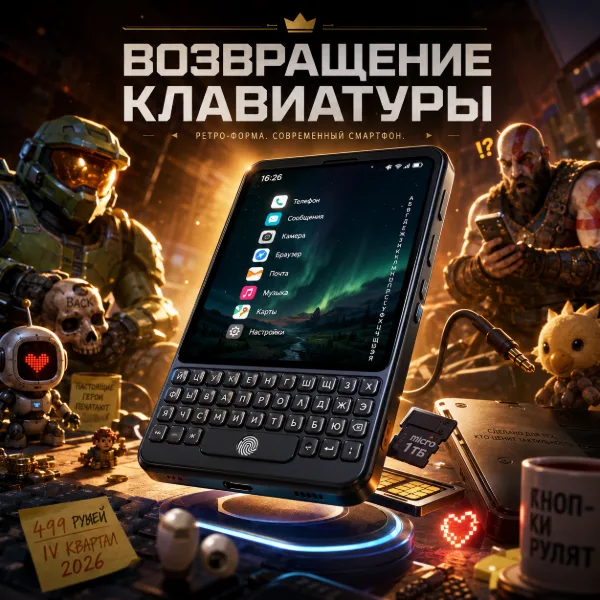 Обложка Кнопочная ностальгия: Clicks Communicator — смартфон с физической клавиатурой показали на видео