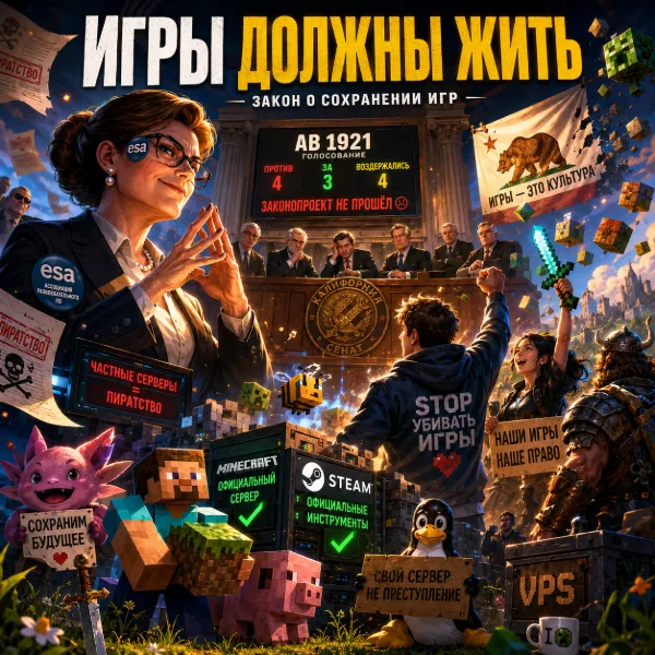 Обложка Держи сервер, вор: ESA обвинила Mojang в пиратстве её же файлов