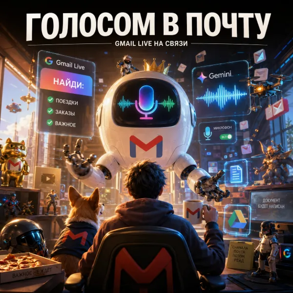Обложка Почта, ты меня слышишь? Gmail научился искать письма голосом