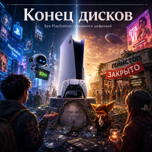 Обложка Sony прекратит выпуск дисков для PlayStation с 2028 года