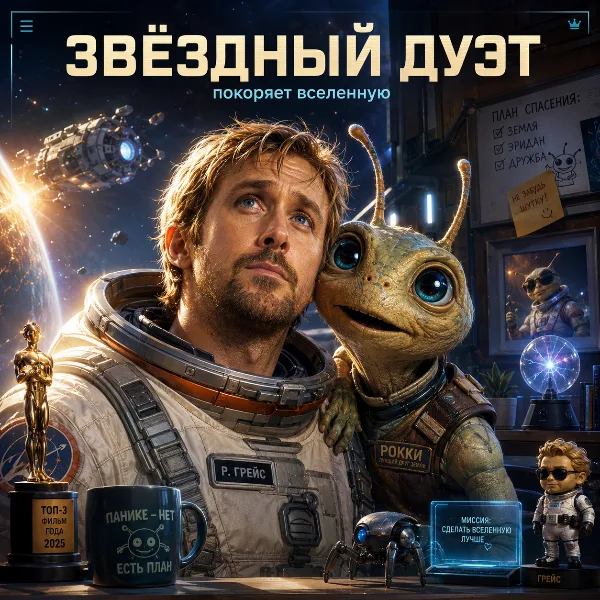 Обложка «Проект «Аве Мария» на Prime Video: дата выхода фильма с Райаном Гослингом