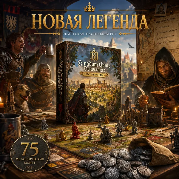 Обложка Kingdom Come: Deliverance получит настольную адаптацию от создателей хитов SETI и Codenames
