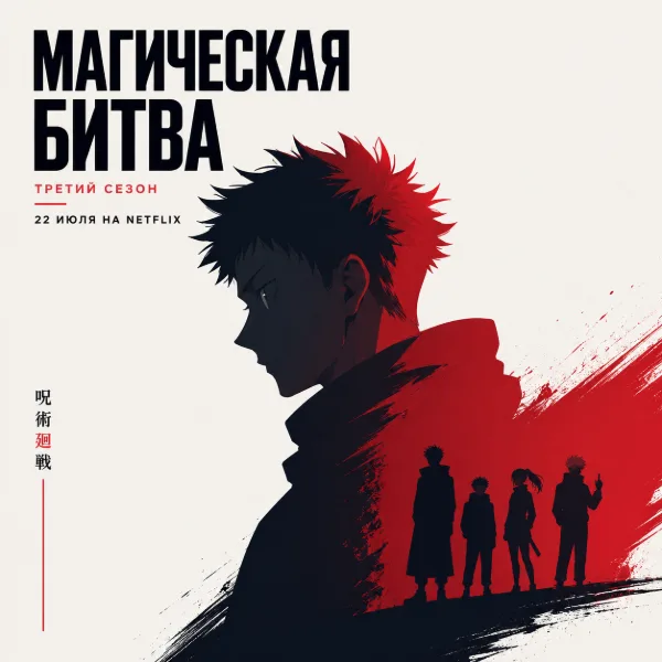 Обложка Netflix назвал дату выхода 3 сезона «Магической битвы»: премьера 22 июля
