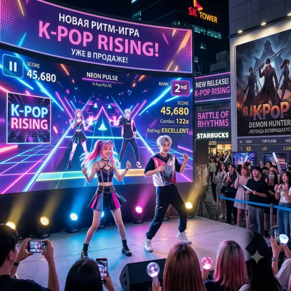 Обложка K-Pop Rising – Dream to Shine: ритм-игра в духе KPop Demon Hunters выйдет 5 ноября на Switch, PS5 и PC