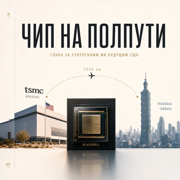 Обложка Blackwell из Аризоны: почему ИИ-чипы Nvidia всё ещё летят на упаковку в Тайвань