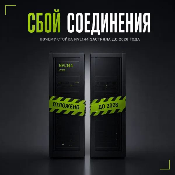 Обложка Nvidia перенесла выпуск стойки Kyber NVL144 для Rubin Ultra на 2028 год