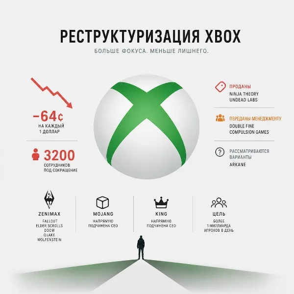 Обложка Xbox уволит 3200 сотрудников: Microsoft перекраивает игровое подразделение