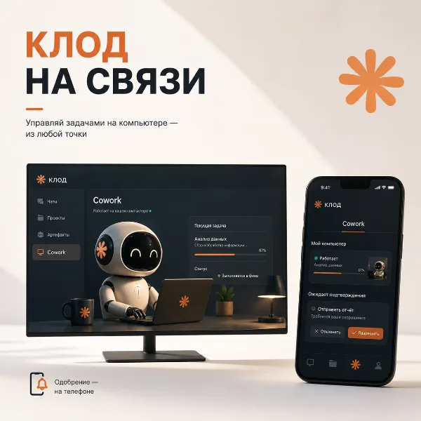 Обложка Anthropic добавила вкладку Cowork в мобильное приложение Claude