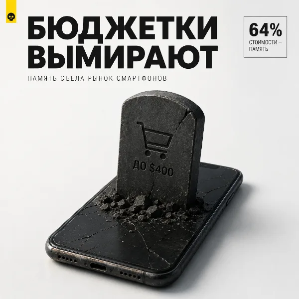 Обложка Дефицит памяти обрушит рынок бюджетных смартфонов на 22%