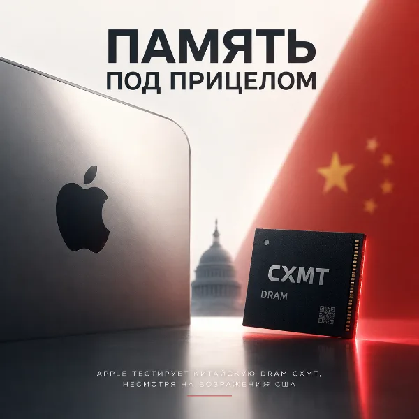 Обложка Apple проверяет чипы памяти CXMT из чёрного списка Пентагона
