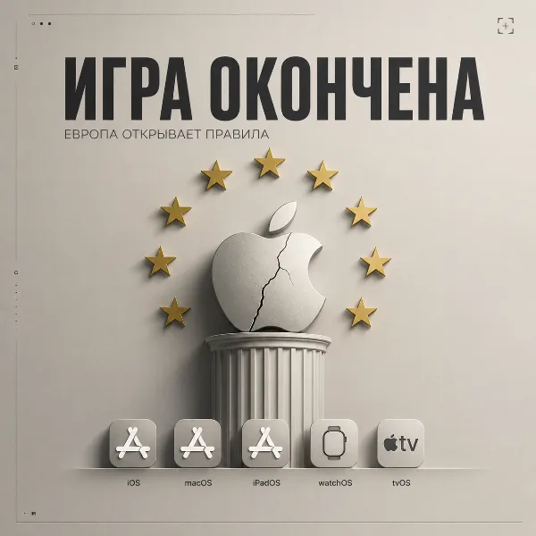 Обложка Apple проиграла суд ЕС: статус «цифрового привратника» подтверждён