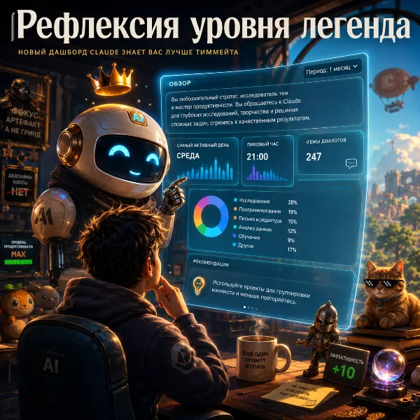 Обложка Anthropic запустила Reflect — дашборд статистики переписок с Claude