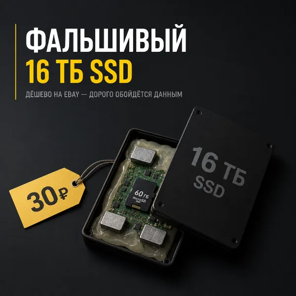 Обложка Поддельный SSD на 16 ТБ за $30: что оказалось внутри вместо накопителя