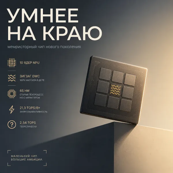 Обложка SK hynix и TetraMem представили мемристорный SoC для ИИ на edge-устройствах