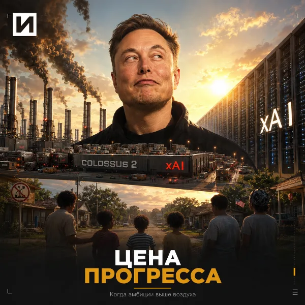 Обложка Дата-центр Маска Colossus 2: 59 газовых турбин без разрешений, иск NAACP и защита Минюста США