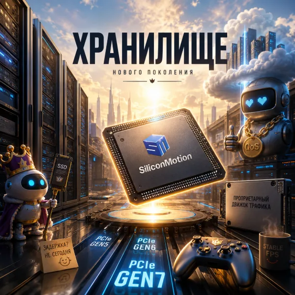 Обложка Silicon Motion о корпоративных SSD: PCIe Gen6, Gen7 и Storage Next для эпохи ИИ