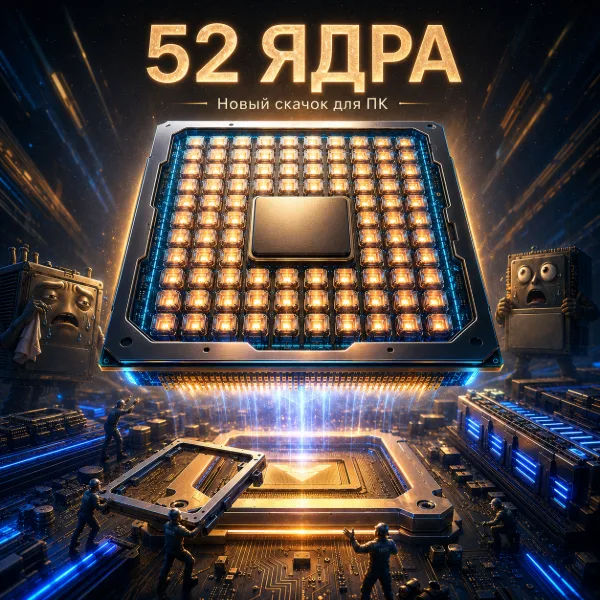 Обложка Intel Core Ultra 400: что известно о процессорах Nova Lake с 52 ядрами