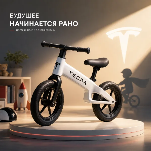Обложка Tesla выпустила беговел для детей за $225: цена выше, чем у большинства конкурентов