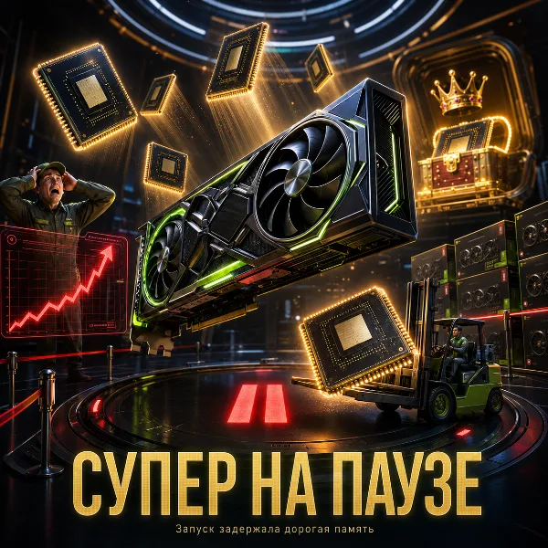 Обложка Nvidia откладывает RTX 50 Super из-за дороговизны чипов GDDR7