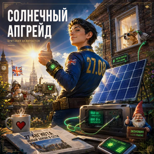 Обложка Великобритания легализует «розеточные» солнечные панели: что изменится с 27 августа