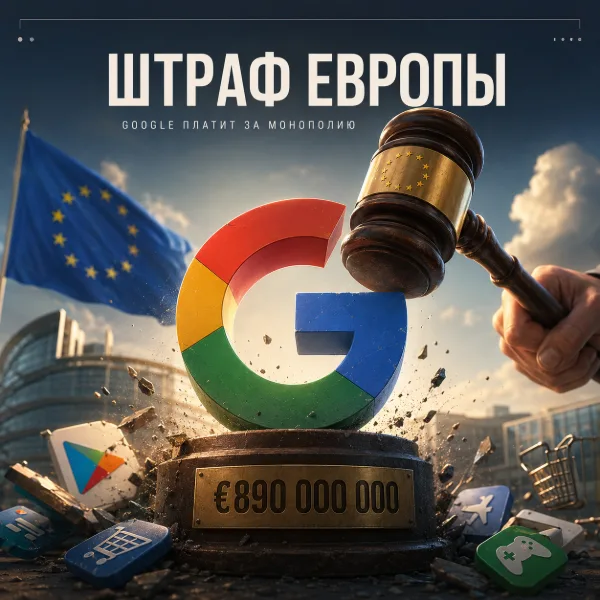 Обложка Google оштрафовали на €890 млн: за что ЕС наказал поиск и Google Play и почему Вашингтон грозит пошлинами