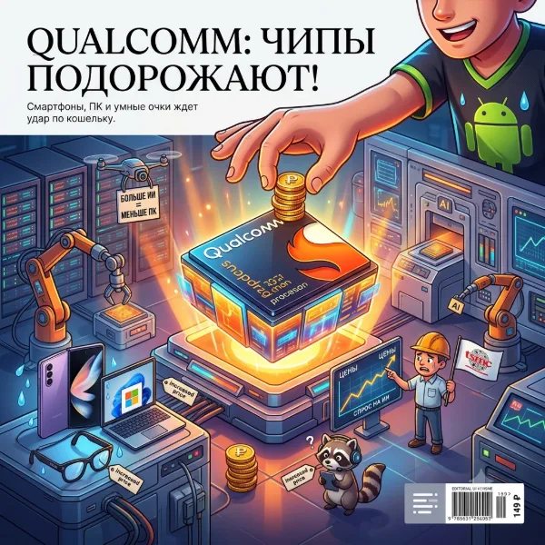 Обложка Qualcomm поднимает цены на процессоры в 2026 году: подорожают смартфоны Samsung Galaxy, ПК CoPilot+ и очки Meta