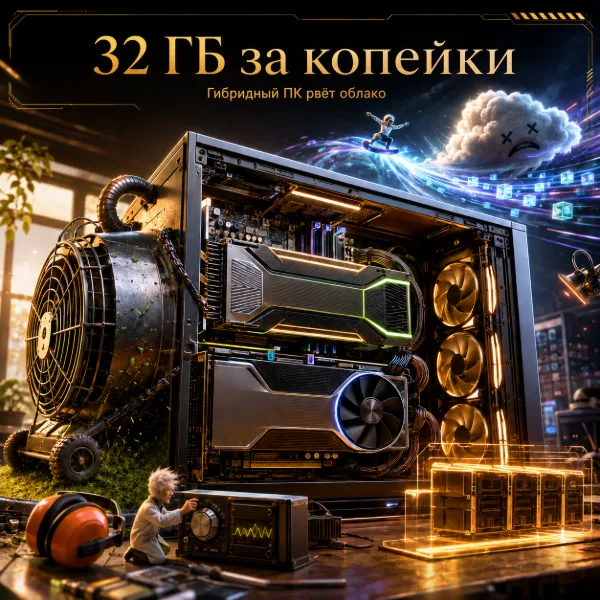 Обложка Энтузиаст объединил Tesla V100 и RTX 4080: ПК с 32 ГБ видеопамяти за 266 долларов