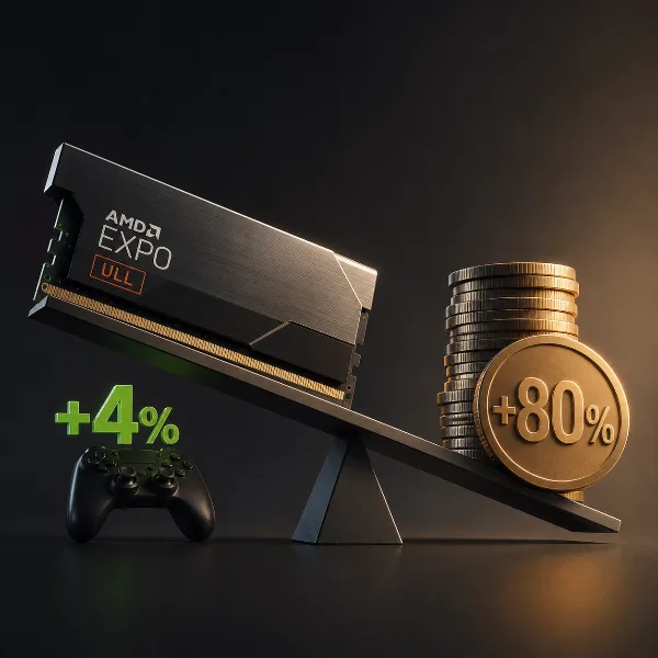 Обложка Память AMD EXPO ULL добралась до продаж — до 4% в играх при наценке 80%