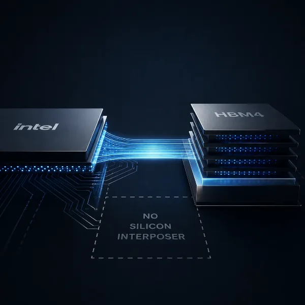 Обложка Intel запатентовала Cross-Batch Memory: альтернатива HBM4 без кремниевого интерпозера