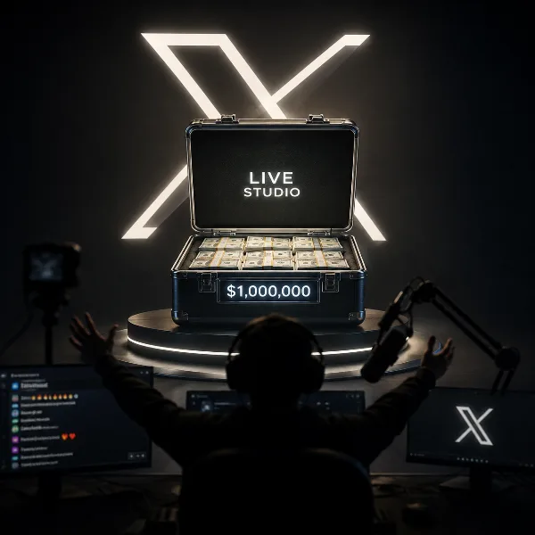 Обложка X запускает Live Studio и обещает стримерам $1 миллион выплат
