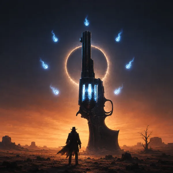 Обложка Guns of Eschaton: soulslike-шутер в сверхъестественном вестерне от арт-директора Half-Life 2