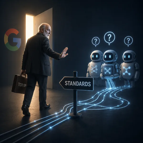 Обложка Винтон Серф уходит из Google: соавтор TCP/IP предупреждает о стандартах для ИИ-агентов