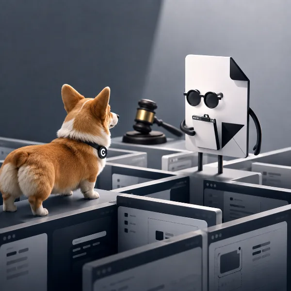 Обложка Corgi против Papermark: спор о краже интерфейса и новый юридический тупик vibe-coding