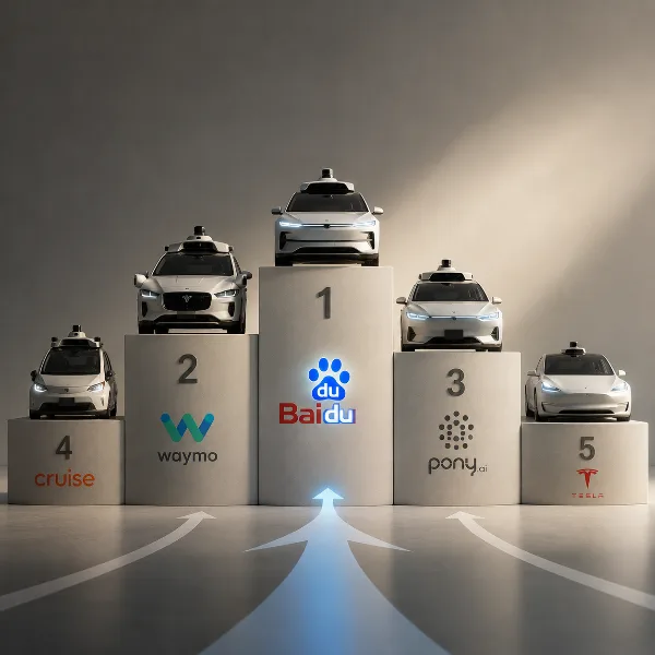 Обложка Индекс автономности поставил Baidu выше Waymo, а Tesla — на пятое место