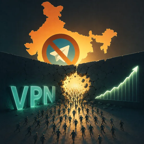 Обложка Блокировка Telegram в Индии обрушила рекордный спрос на VPN