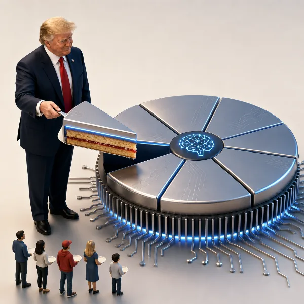 Обложка Трамп и доля в ИИ-компаниях: OpenAI предлагает государству 5%, Сандерс — налог в 50% акциями