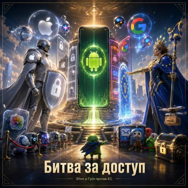 Обложка Apple поддержала Google в споре с Еврокомиссией из-за требования открыть Android для сторонних ИИ-ассистентов