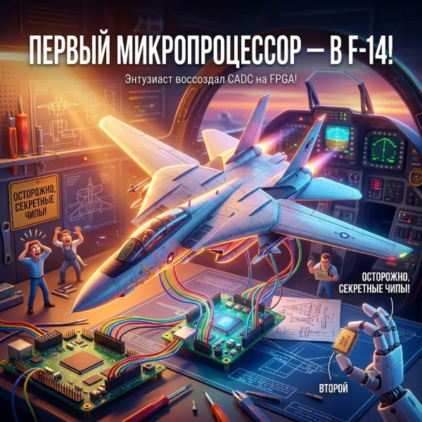 Обложка Инженер воссоздал легендарный бортовой компьютер F-14 Tomcat на FPGA
