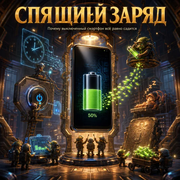 Обложка Почему аккумулятор телефона разряжается, даже когда он выключен